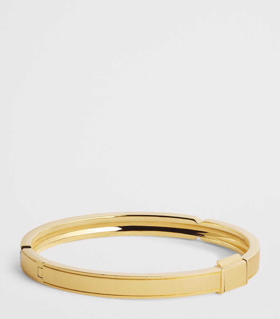 Medium Yellow Gold and Diamond Billie Bangle YELLOW GOLD Image 3
