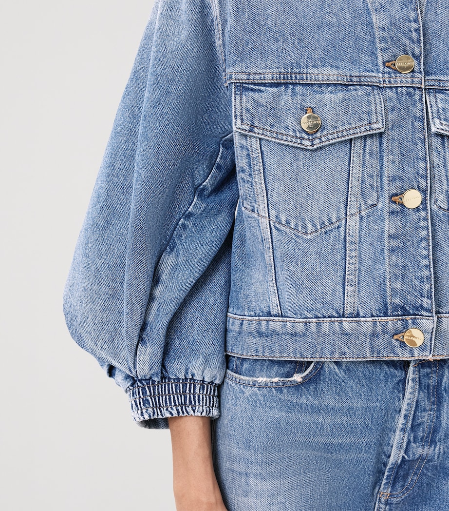 Organic Cotton Luca Denim Jacket MID INDIGO Image 7