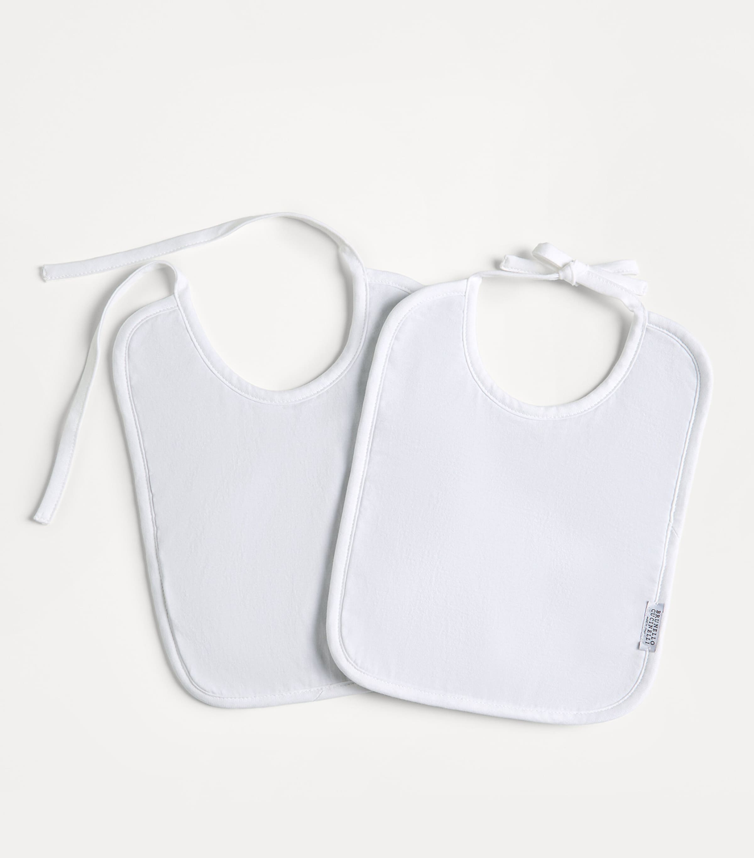 Brunello Cucinelli Kids Cotton Bernie Bib (Set of 2) Image 3