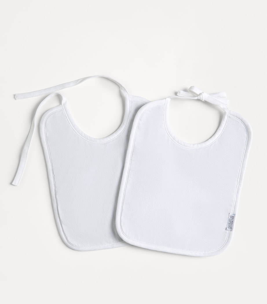 Brunello Cucinelli Kids Cotton Bernie Bib (Set of 2) Image 3