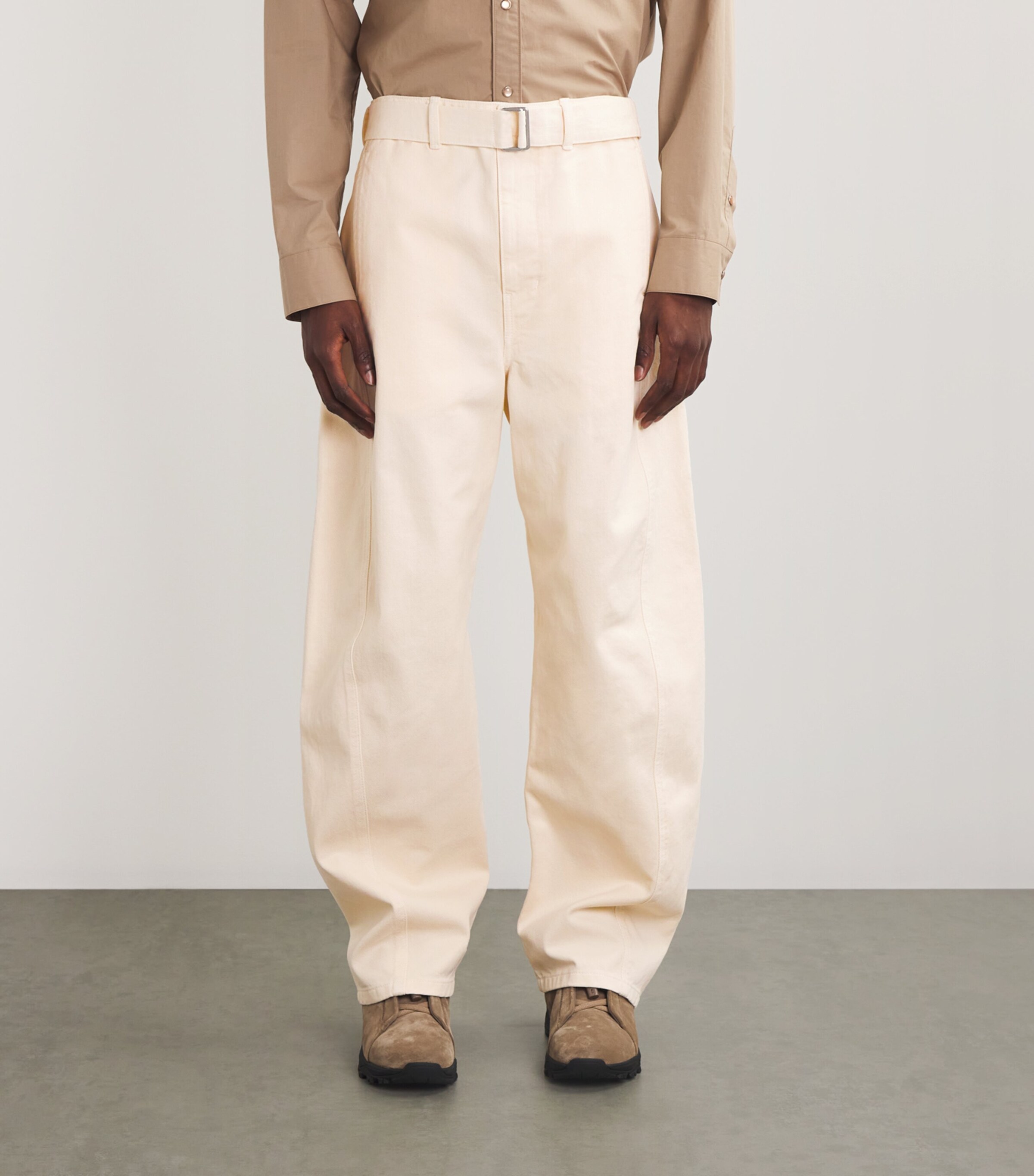 Belted Twisted Jeans WH004/SNOWY OFF WHTE Image 3