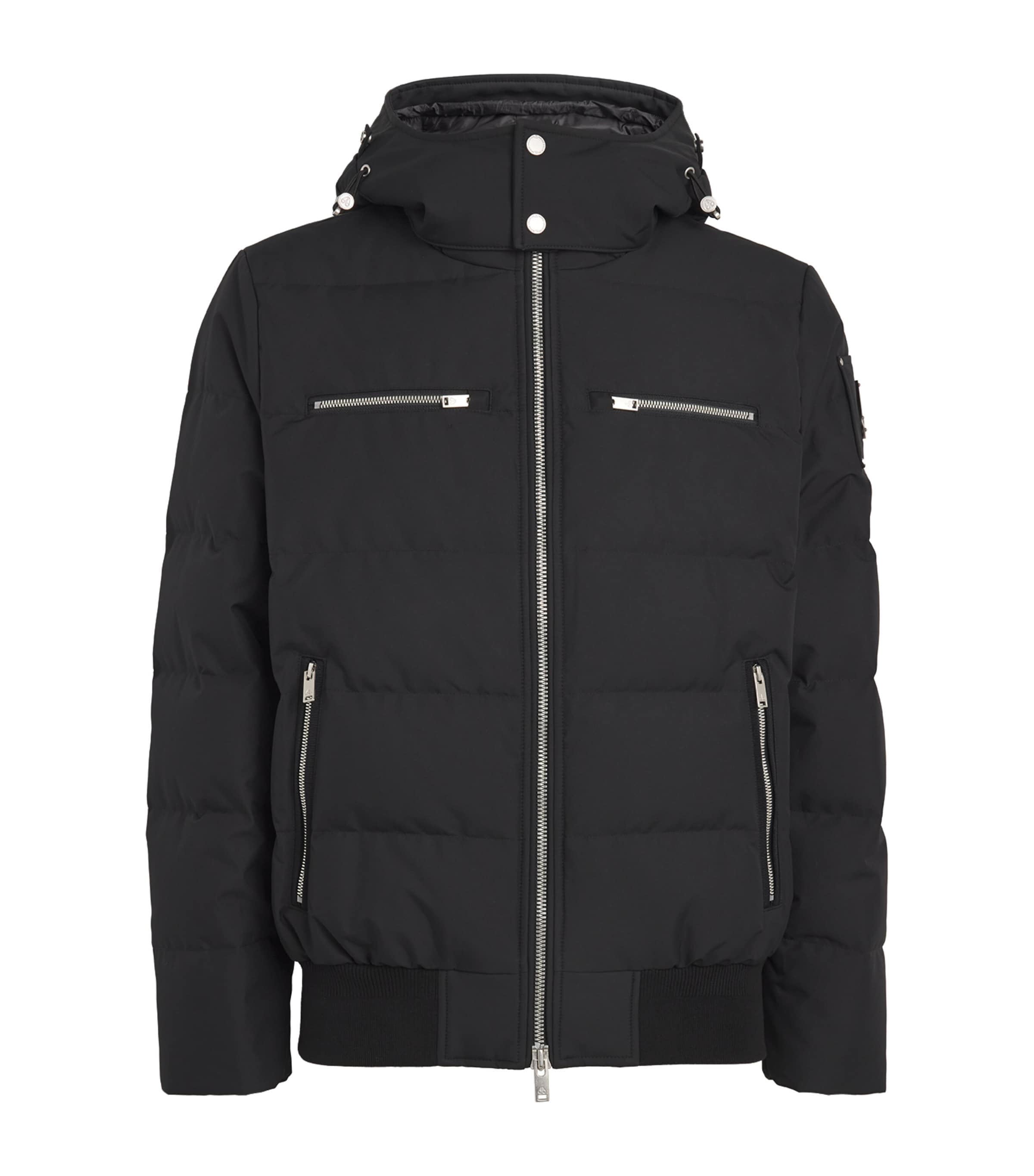 Moose Knuckles Down Cloud Bomber Puffer Jacket In Black