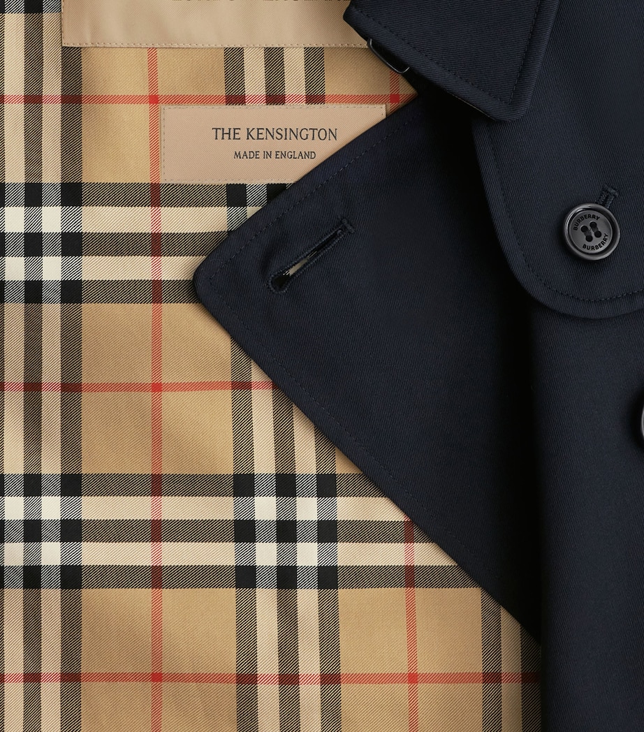 Burberry Womens Gabardine Kensington Heritage Trench Coat Coal Blue Image 7