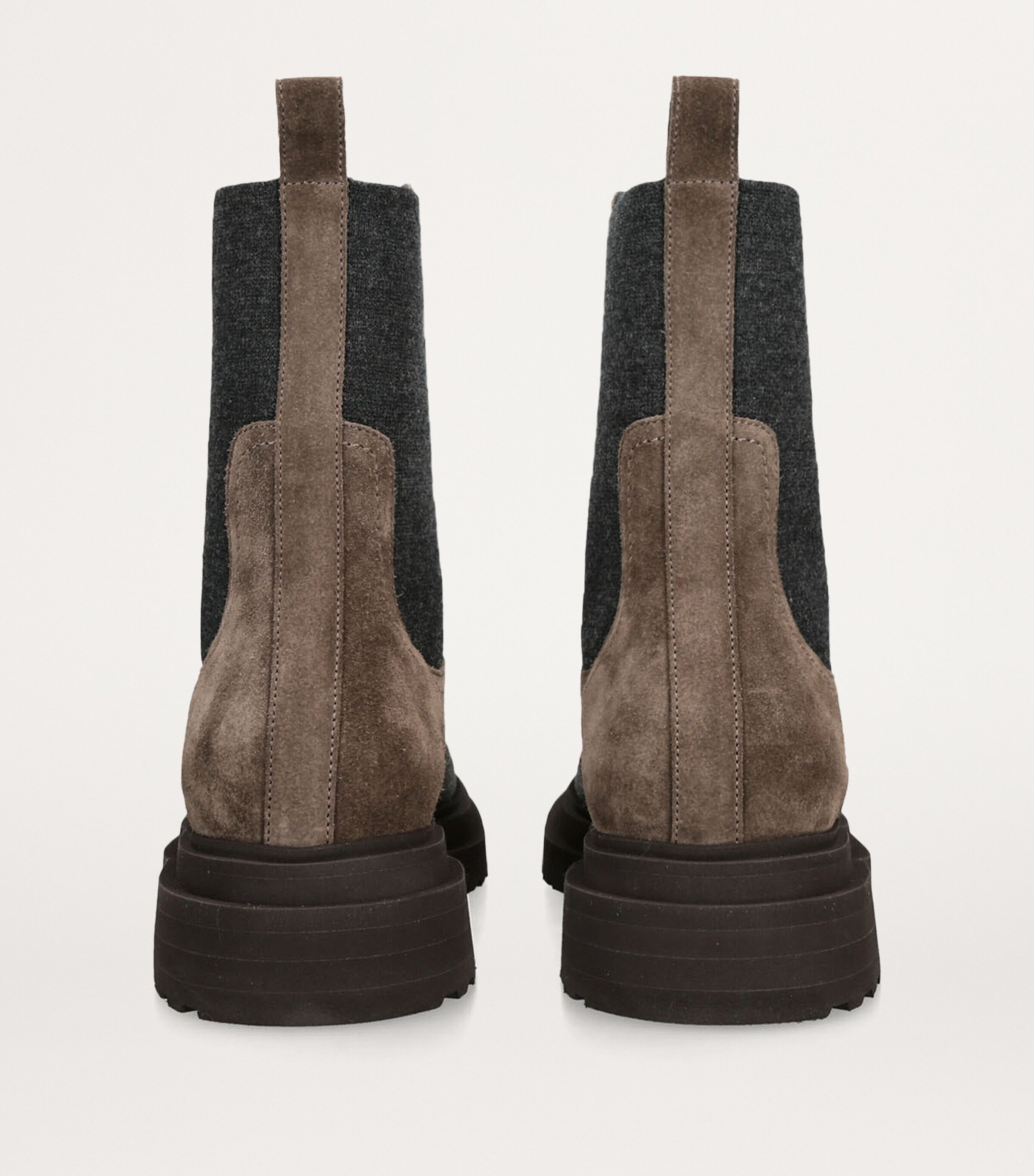 Brunello Cucinelli Suede Monili-Detail Chelsea Boots