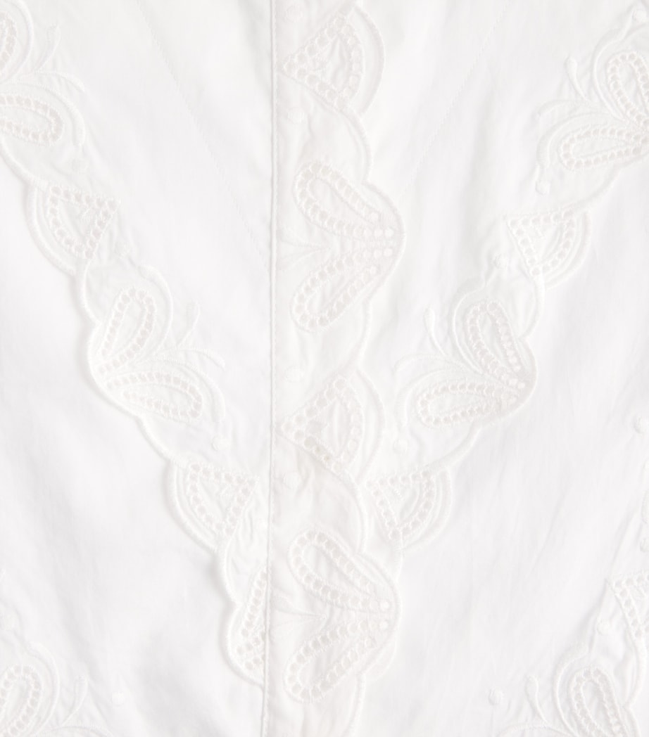 FRAME Womens Poplin The Equestrian Shirt White Image 6