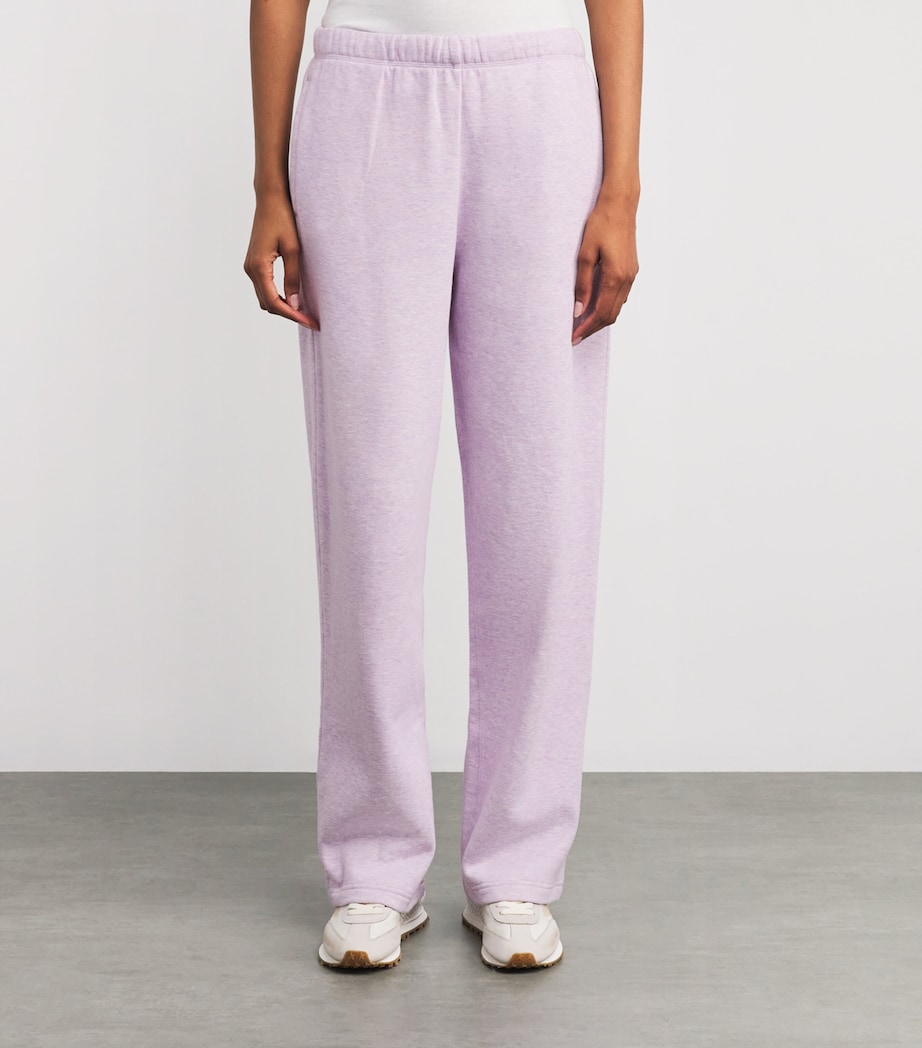 Cotton-Blend Fleece Straight Sweatpants PURPLE HEATHER Image 3