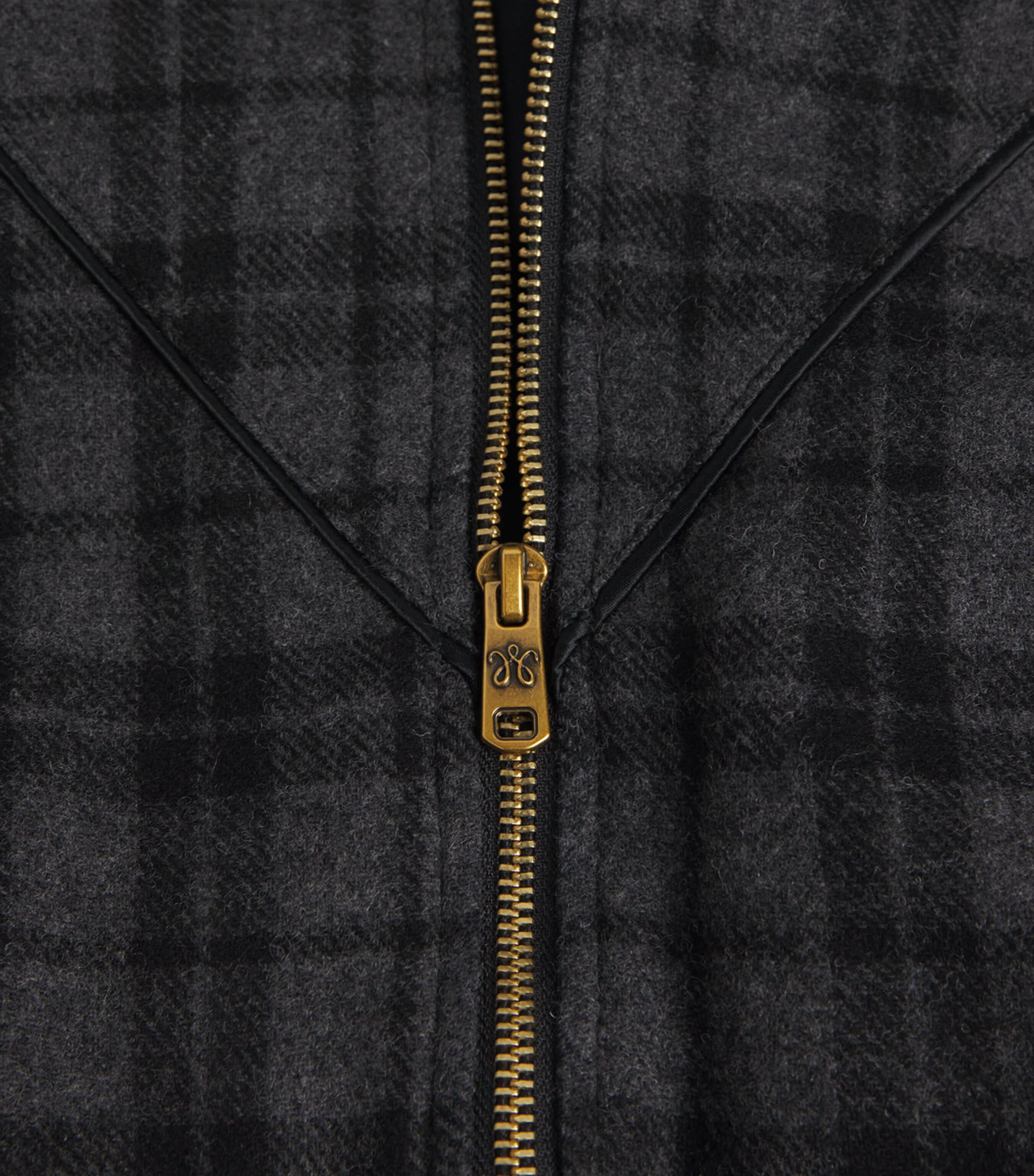 Wool-Blend Ruff Rider Bomber Jacket CHARCOAL Image 5