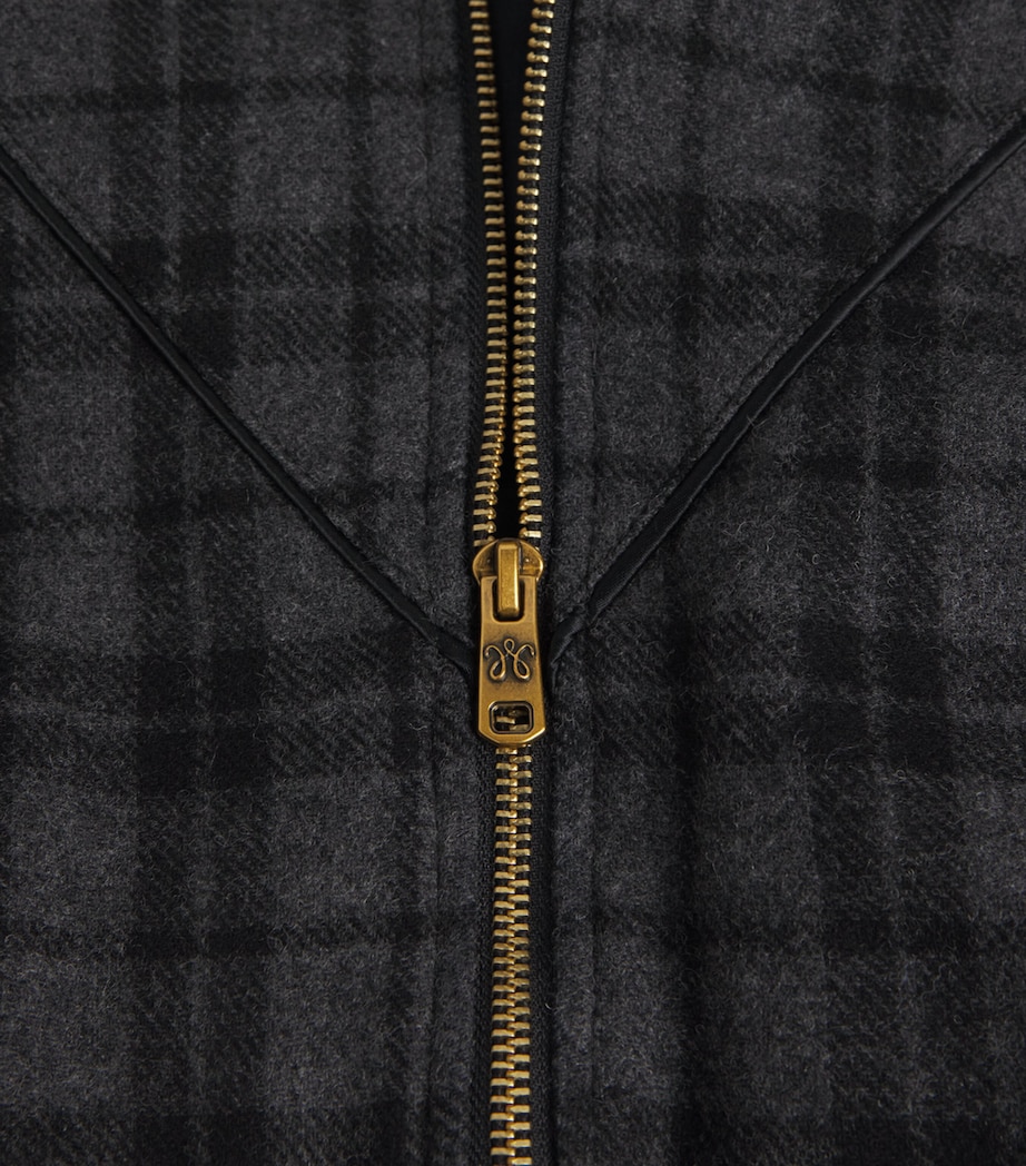 Wool-Blend Ruff Rider Bomber Jacket CHARCOAL Image 5