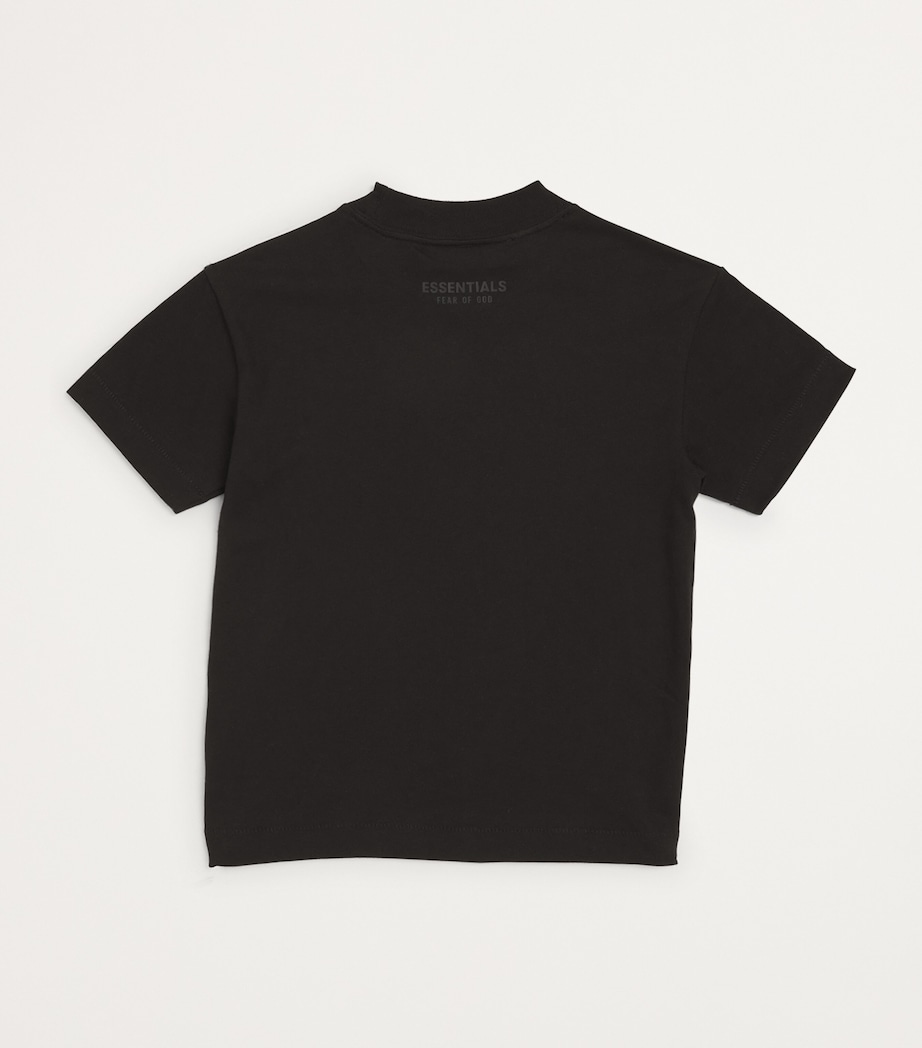 Cotton-Blend Logo T-Shirt (2-16 Years) 001 BLACK Image 2