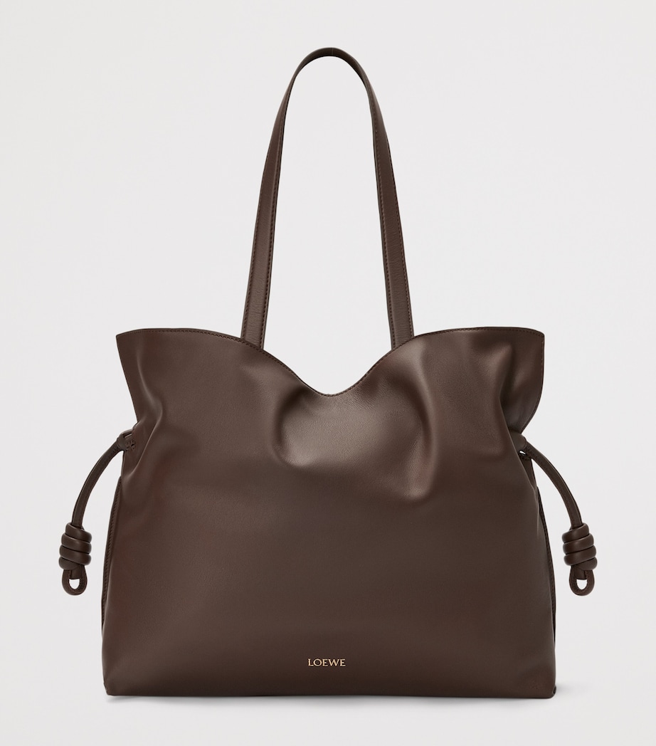 Large Leather Flamenco Purse CHOCOLATE Image 4