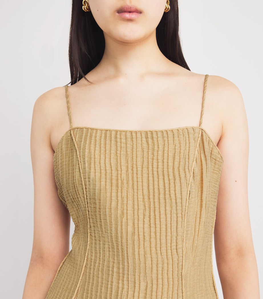 Lucille Midi Dress 1BP LIGHT CAMEL Image 4