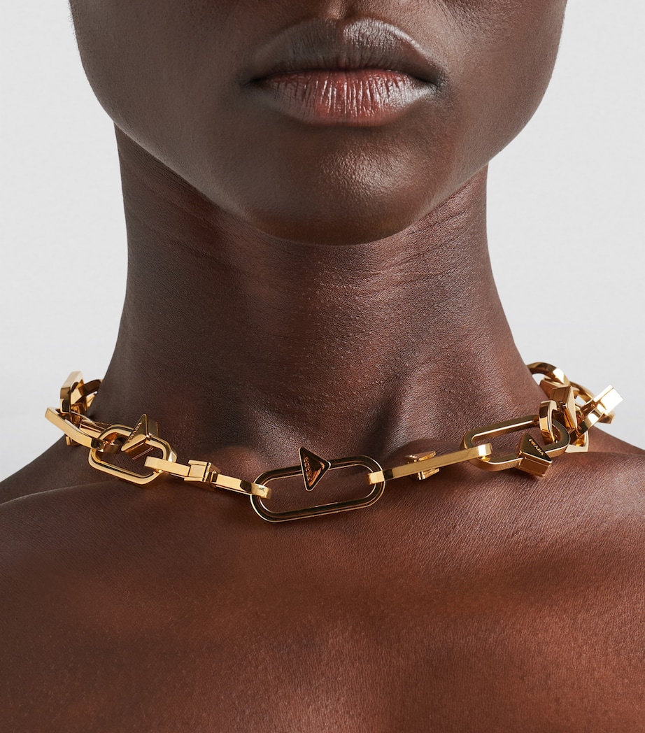 Prada Triangle Chain Necklace Image 2