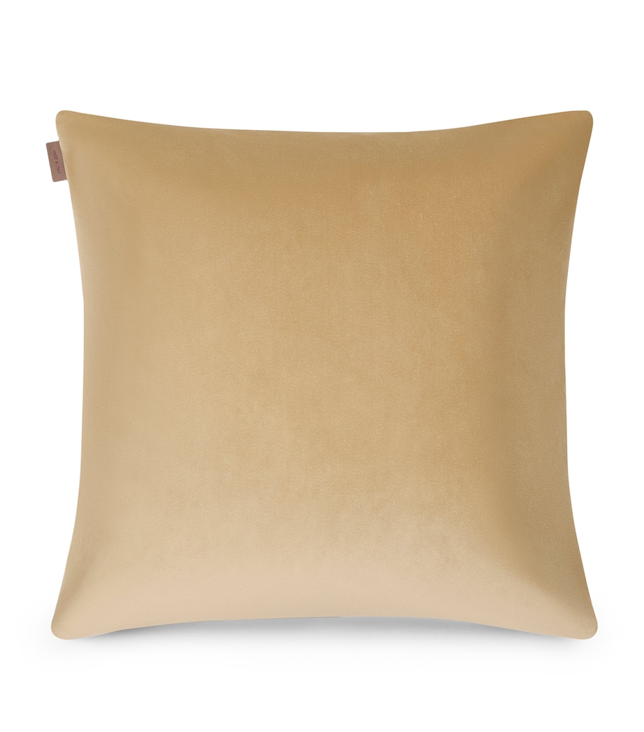 Cotton Velvet Embroidered Kiri Cushion (45cm x 45cm) SAND COL Image 2