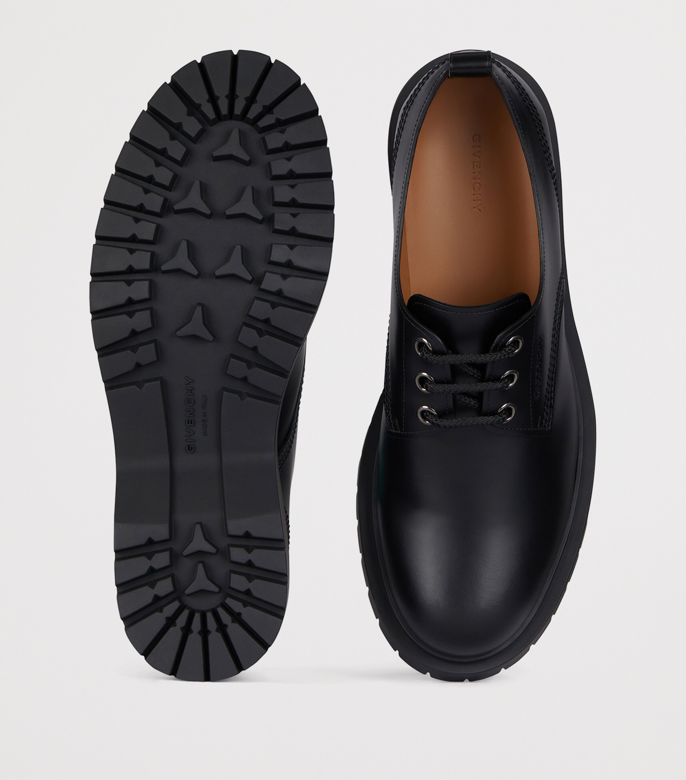 Leather Derby Shoes BLACK Image 4