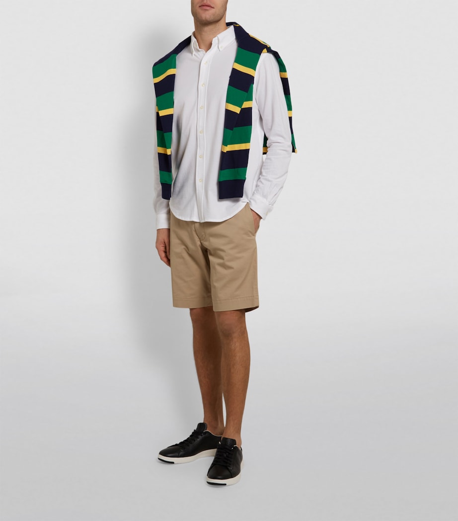 Cotton Textured Polo Shirt WHITE Image 2