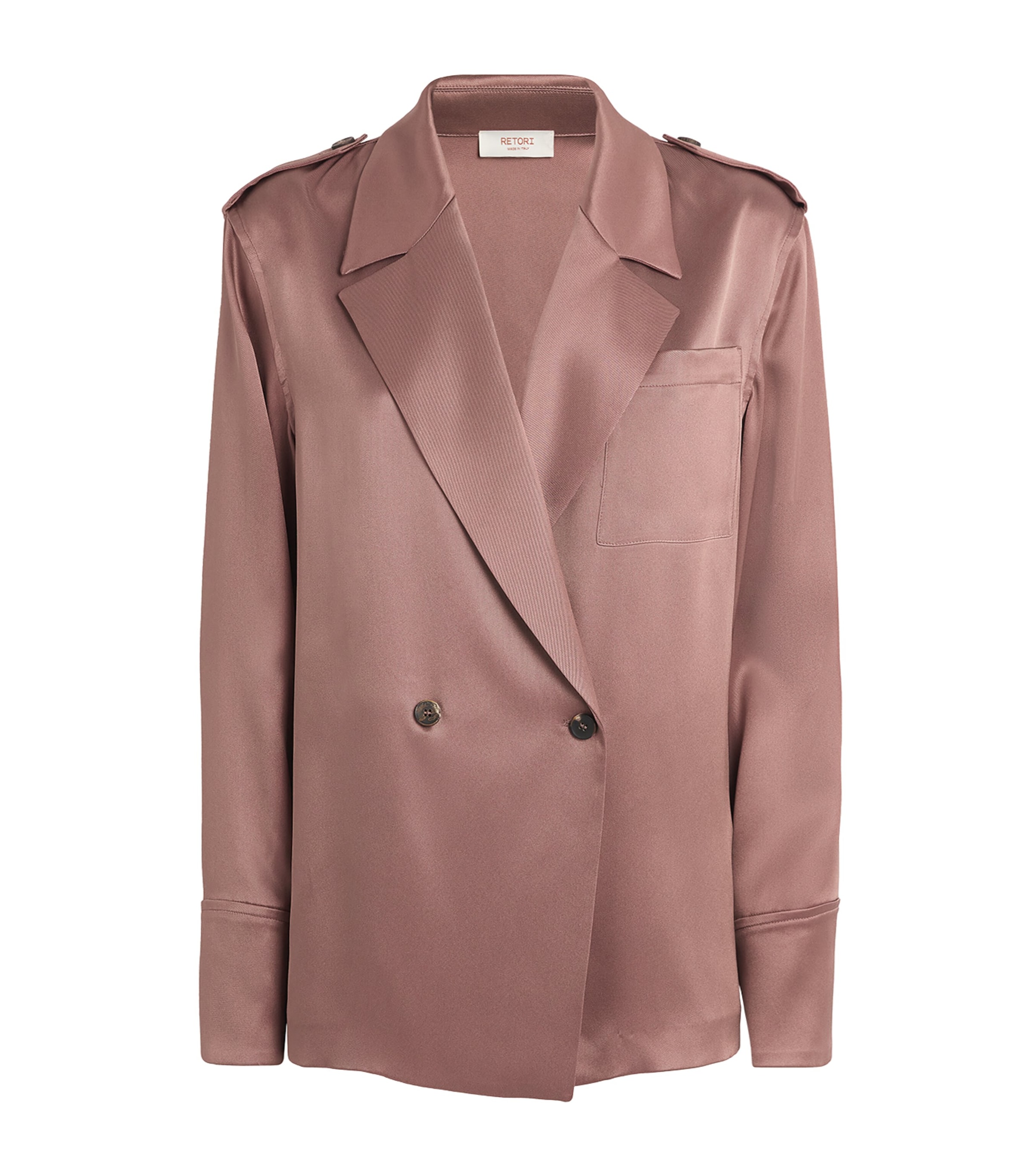 Silk Double-Breasted Blazer MUV165 MAUVE Image 1