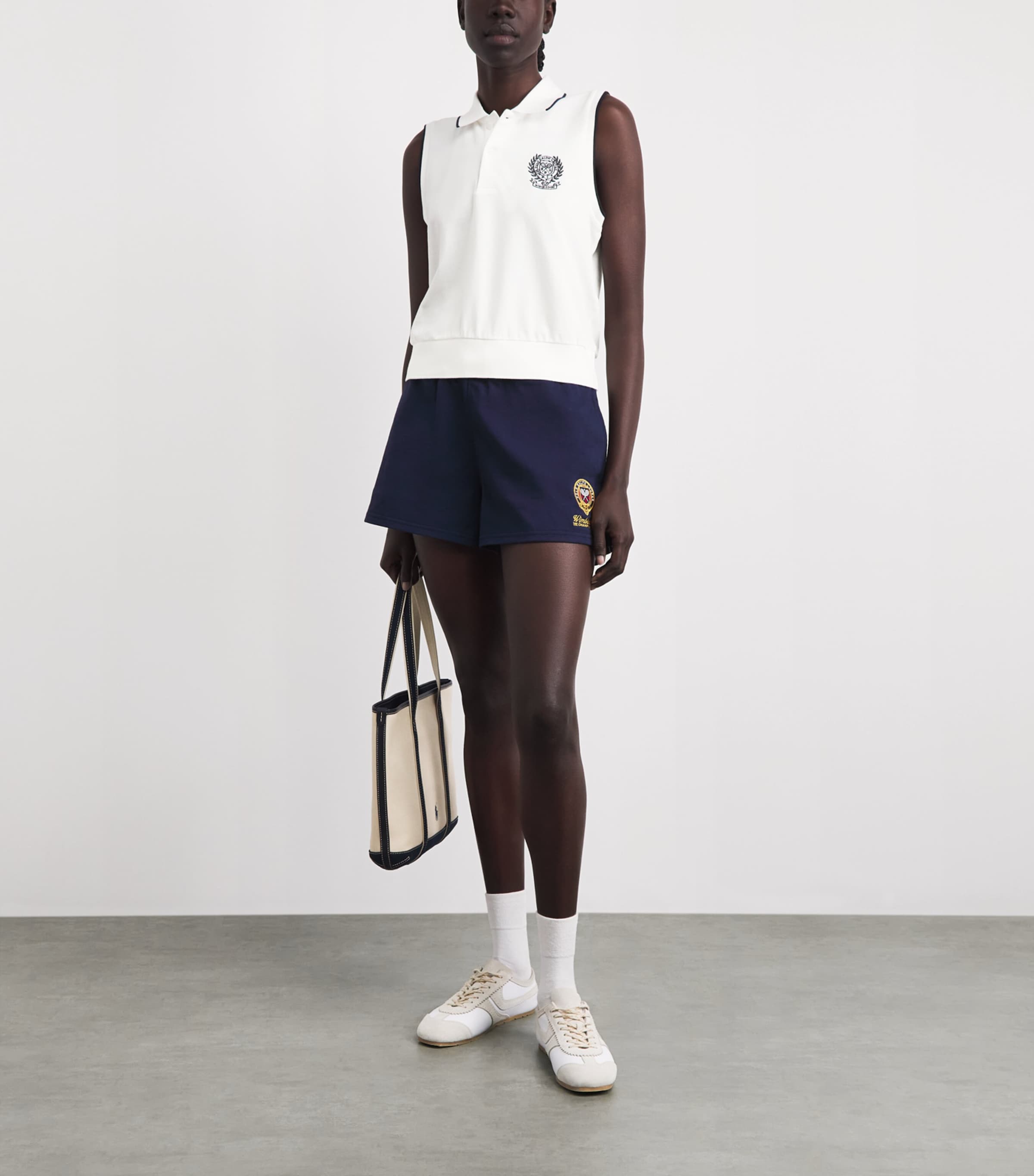 Polo Ralph Lauren Womens x Wimbledon Sleeveless Polo Shirt White Image 2