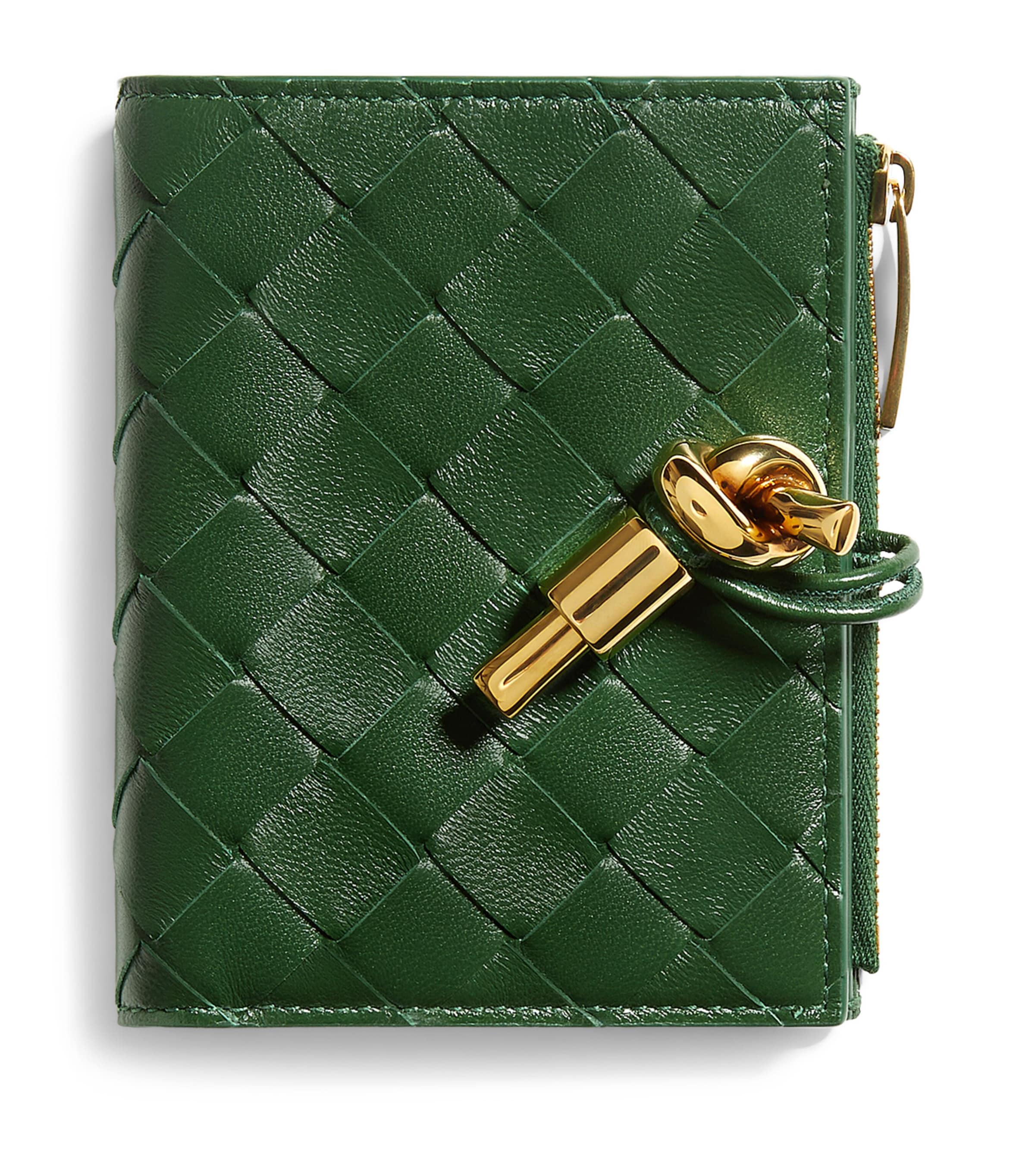 Bottega Veneta Nappa Leather Intrecciato Andiamo Bifold Wallet Image 1