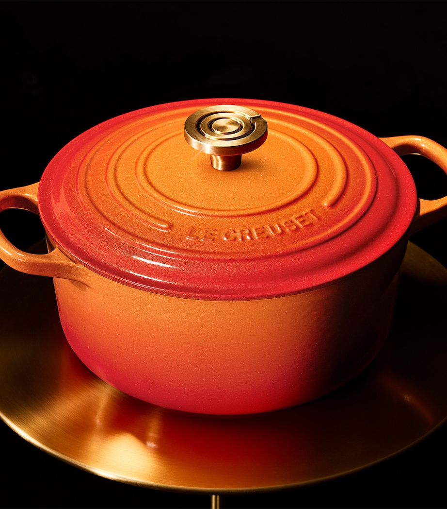 Cast Iron Flamme Dorée Round Casserole Dish (24cm) ORANGE Image 8