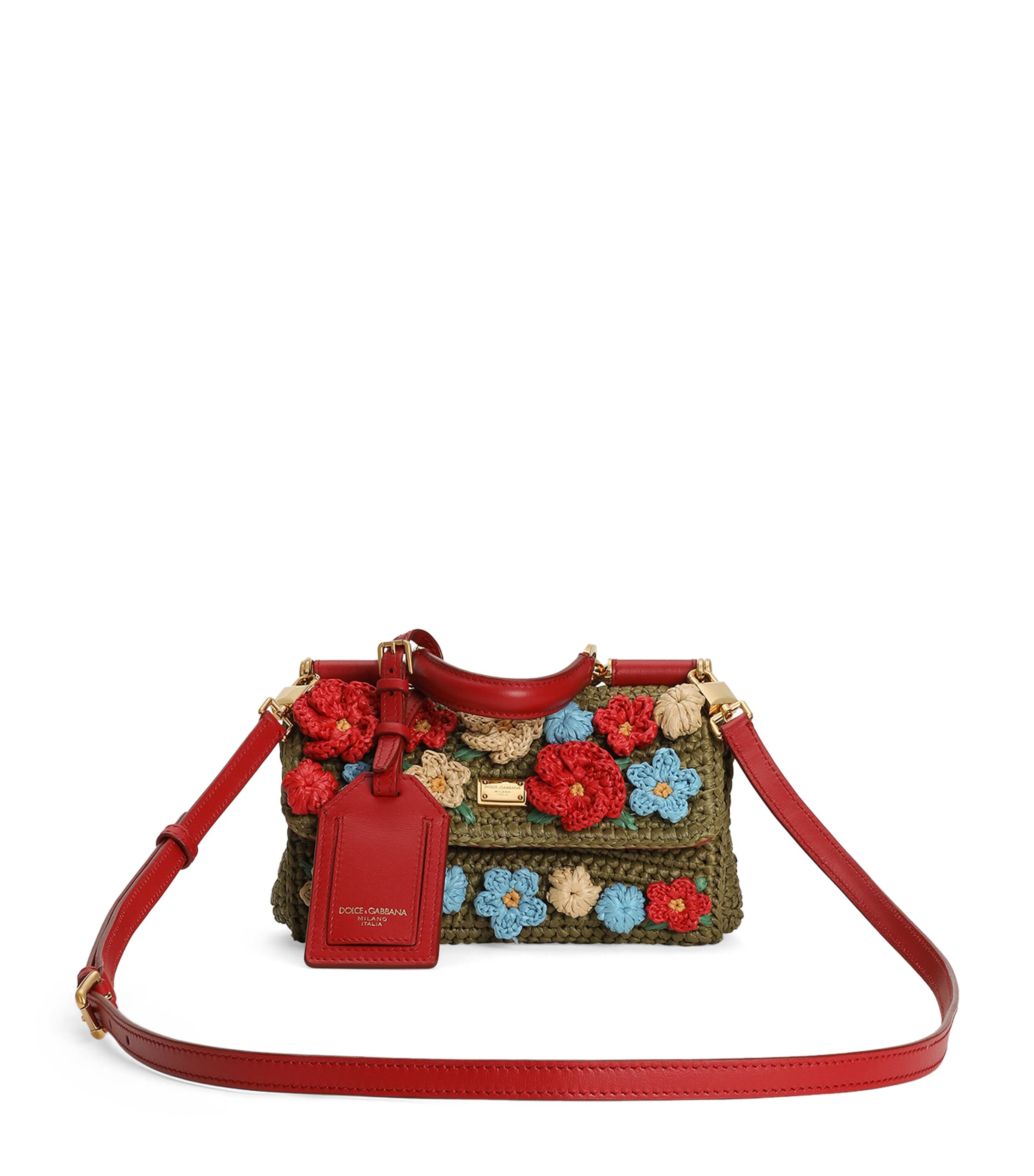 Dolce&Gabbana Woven My Sicily Top-Handle Bag Green/mul Image 1