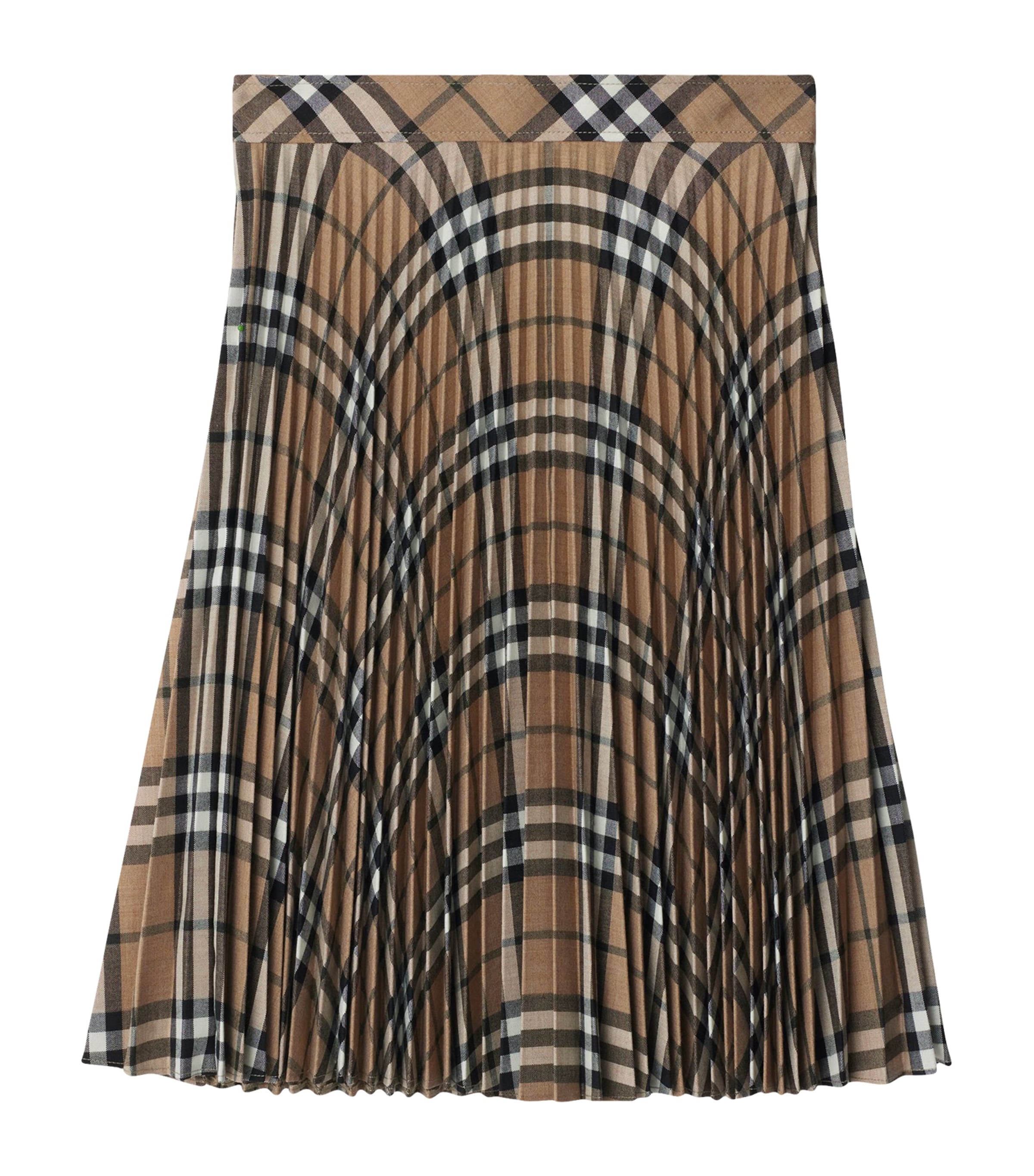 Burberry Check Pleated Mini Skirt In Multi