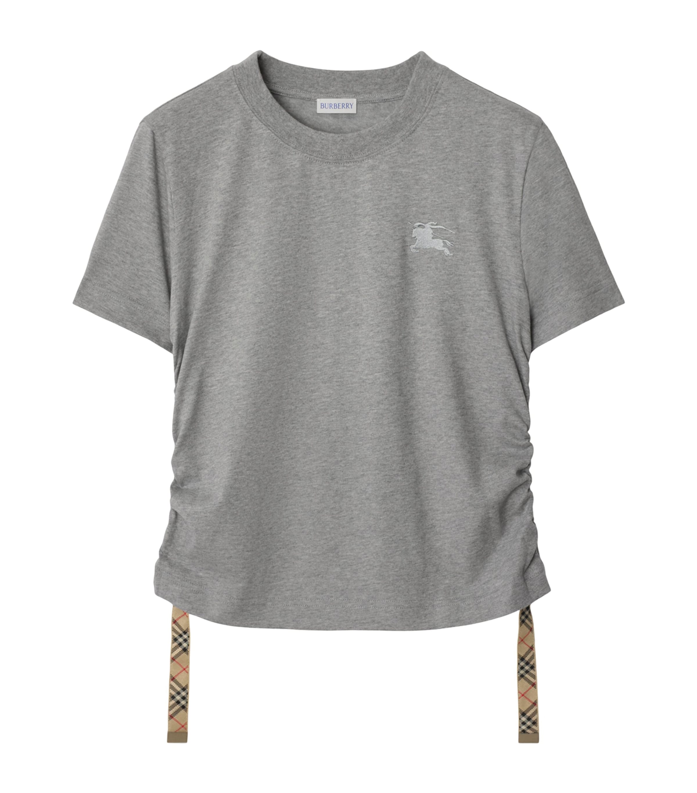 Burberry Cotton Festival T-shirt In Gray