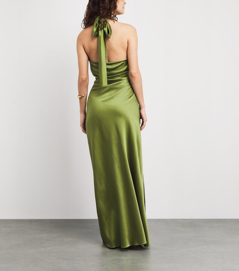 Veronica Beard Green Silk-Blend Izaren Maxi Dress | Harrods US Veronica Beard Green Silk-Blend Izaren Maxi Dress | Harrods US