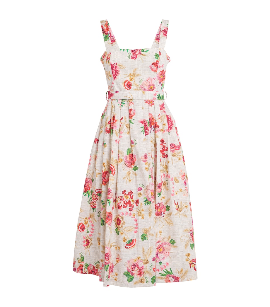 Belted Iris Midi Dress FARINIFERA AOP PINK Image 1