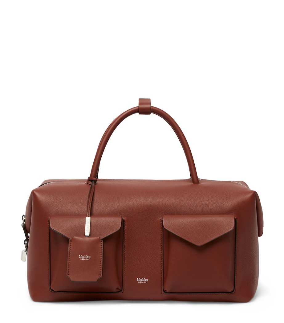 Max Mara Large Leather Boston Bowler Bag Rust Image 1