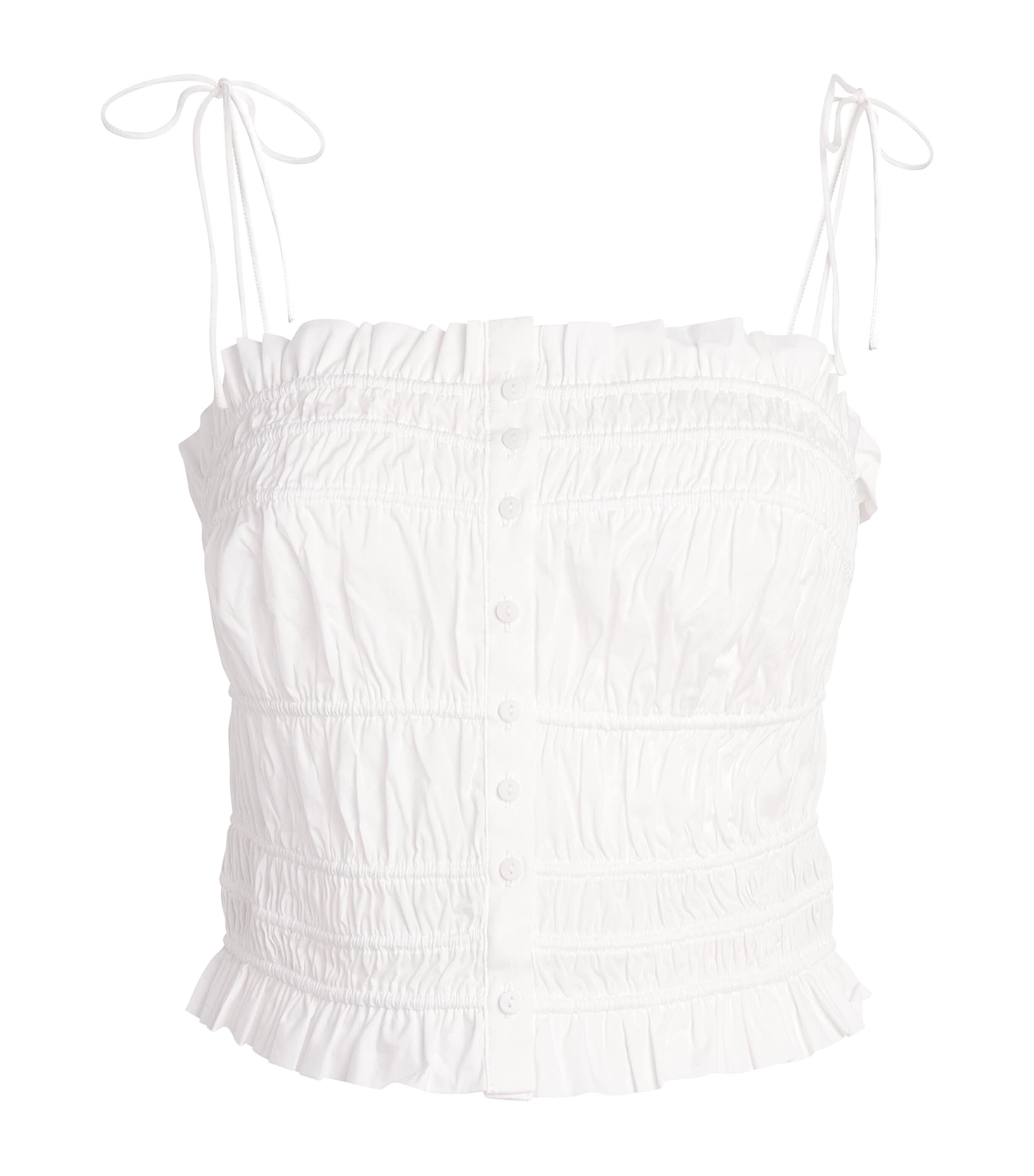 Skims Womens Cotton-Blend Poplin Apparel Cami Top Snow Image 1