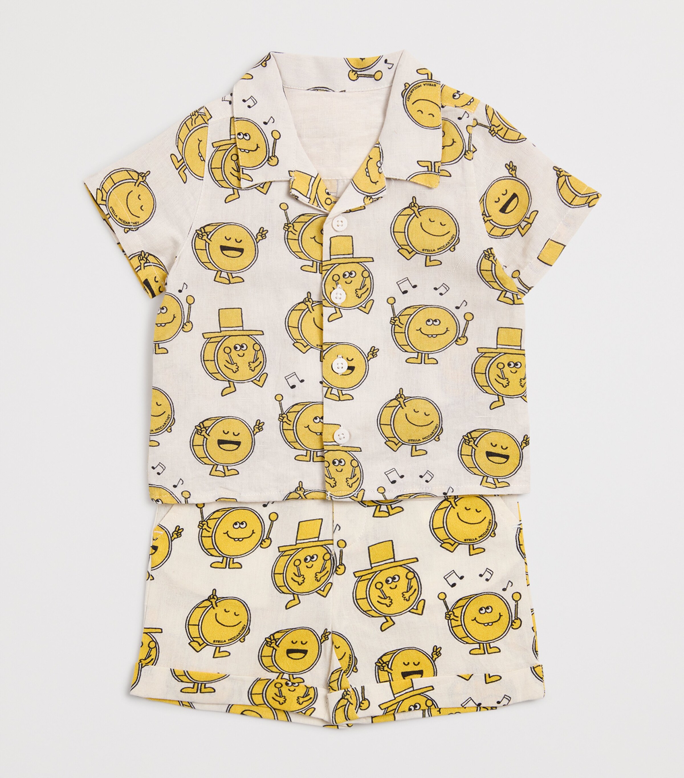 Stella McCartney Kids Organic Cotton-Linen Printed Shorts (3-36 Months) Image 3