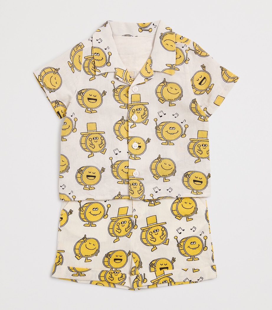 Stella McCartney Kids Organic Cotton-Linen Printed Shorts (3-36 Months) Image 3