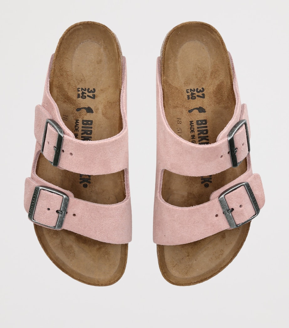 Birkenstock Suede Arizona Sandals Pale Pink Image 4
