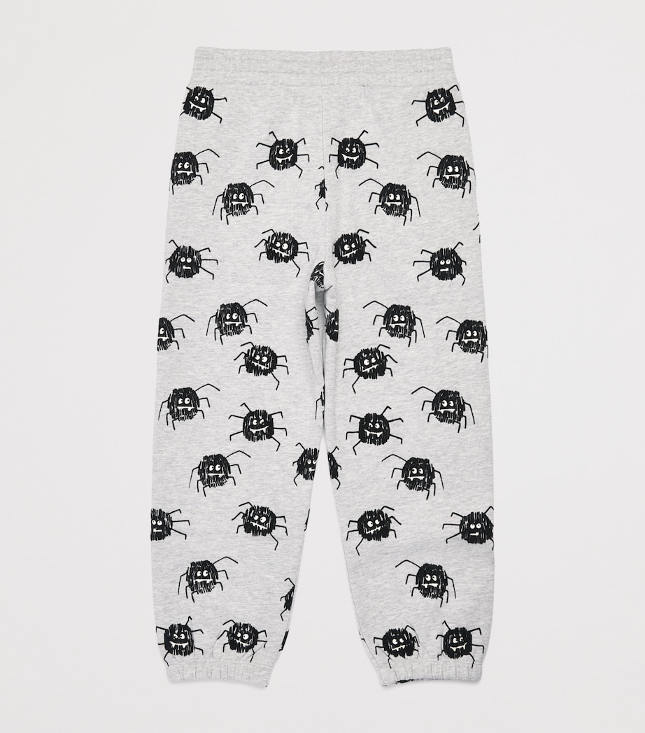 Stella McCartney Kids Cotton Velvet Spider Sweatpants (3-14 Years) Grigio Med.mel./mult Image 2