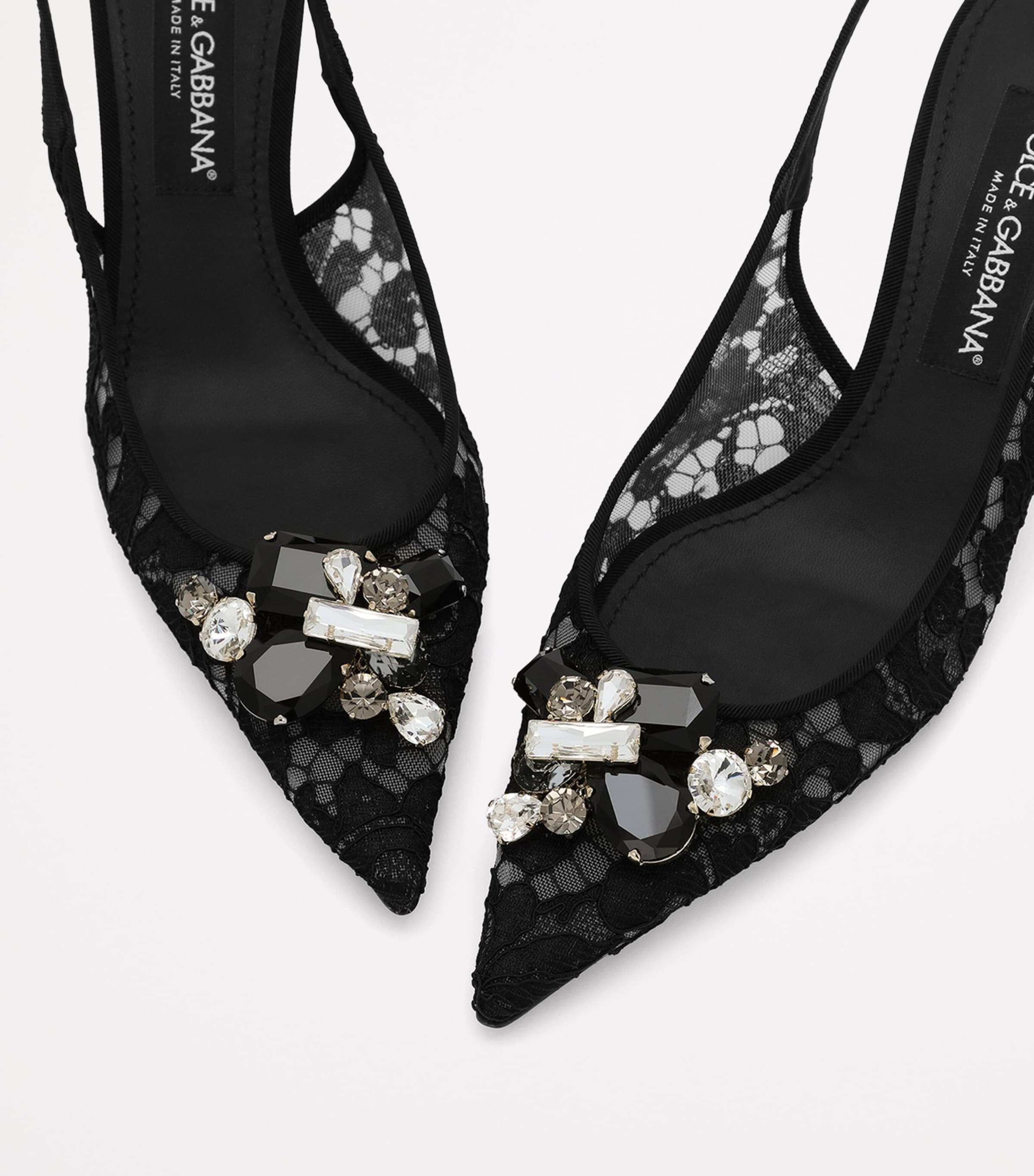 Lace Embellished Slingback Sandals 60 80240-APRICOT Image 4