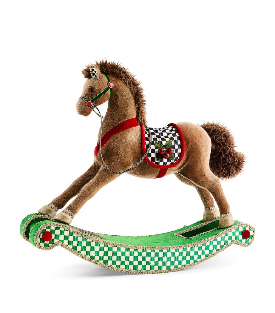 Fabric Rocking Horse Figurine BROWN Image 1