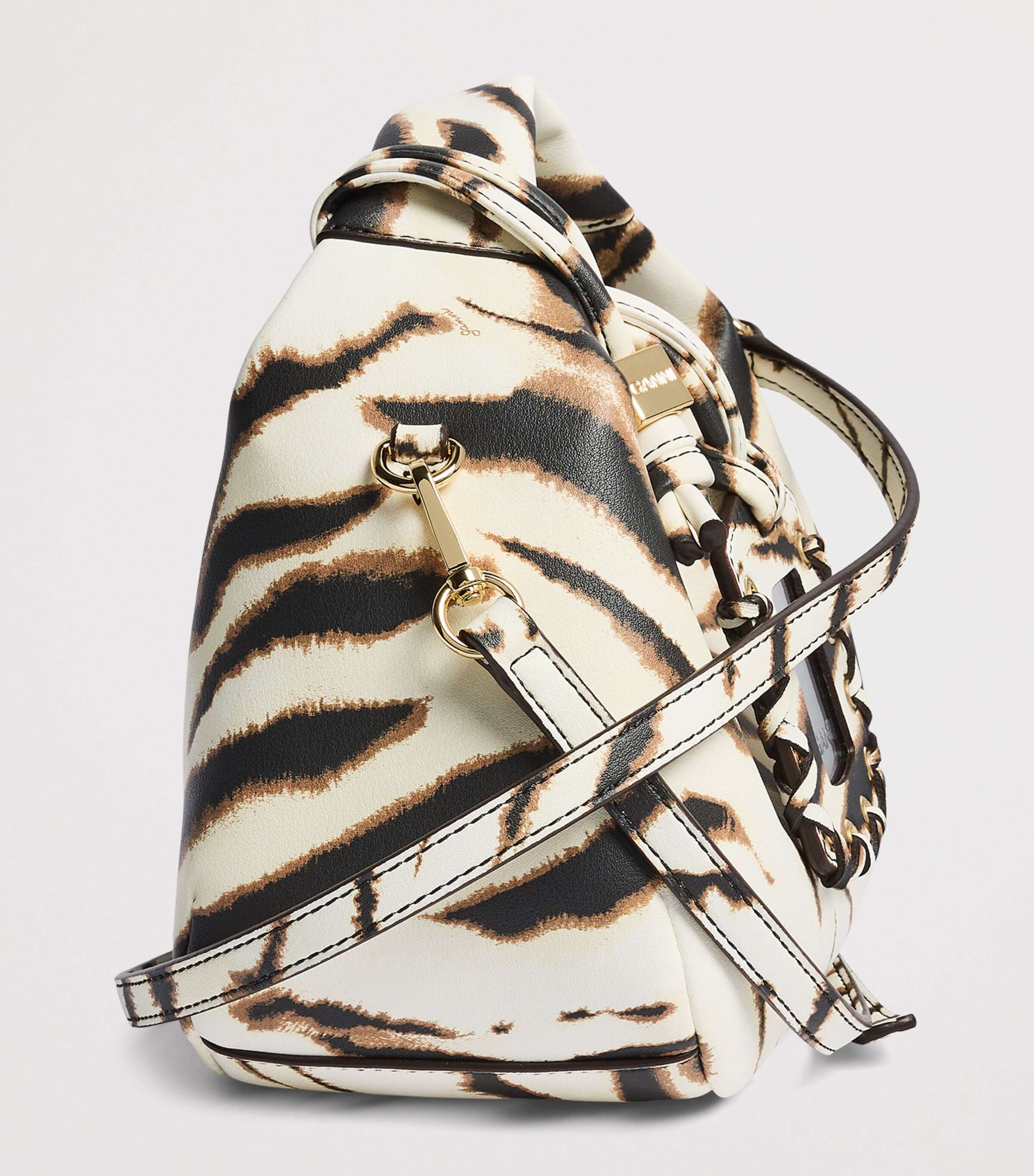GANNI Mini Zebra Shoulder Bag Egret Image 6