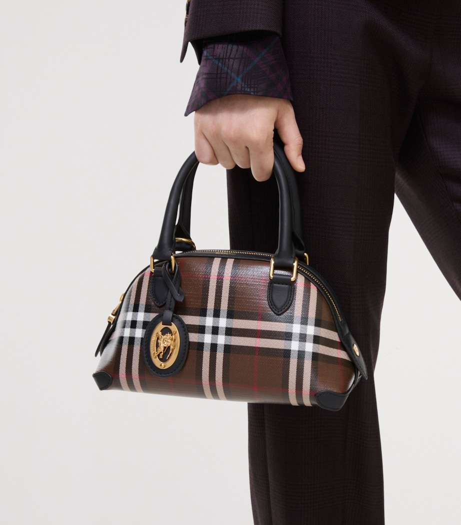 Burberry Mini Primrose Top-Handle Bag Chocolate Brown Image 3