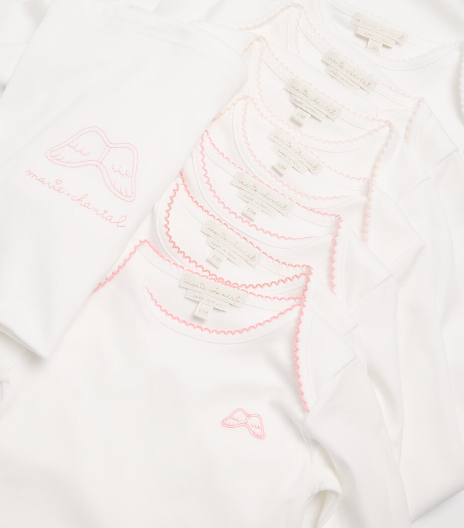 Set of 7 Pima Cotton Angel Wings All-In-One (0-18 Months) PINK Image 3