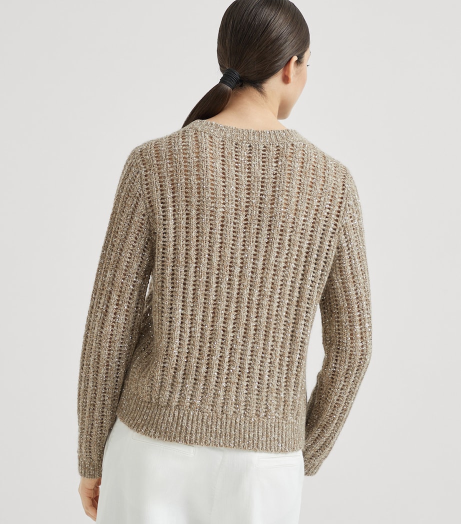 Wool-Cashmere-Blend Dazzling Rib Sweater CVA05 Image 3