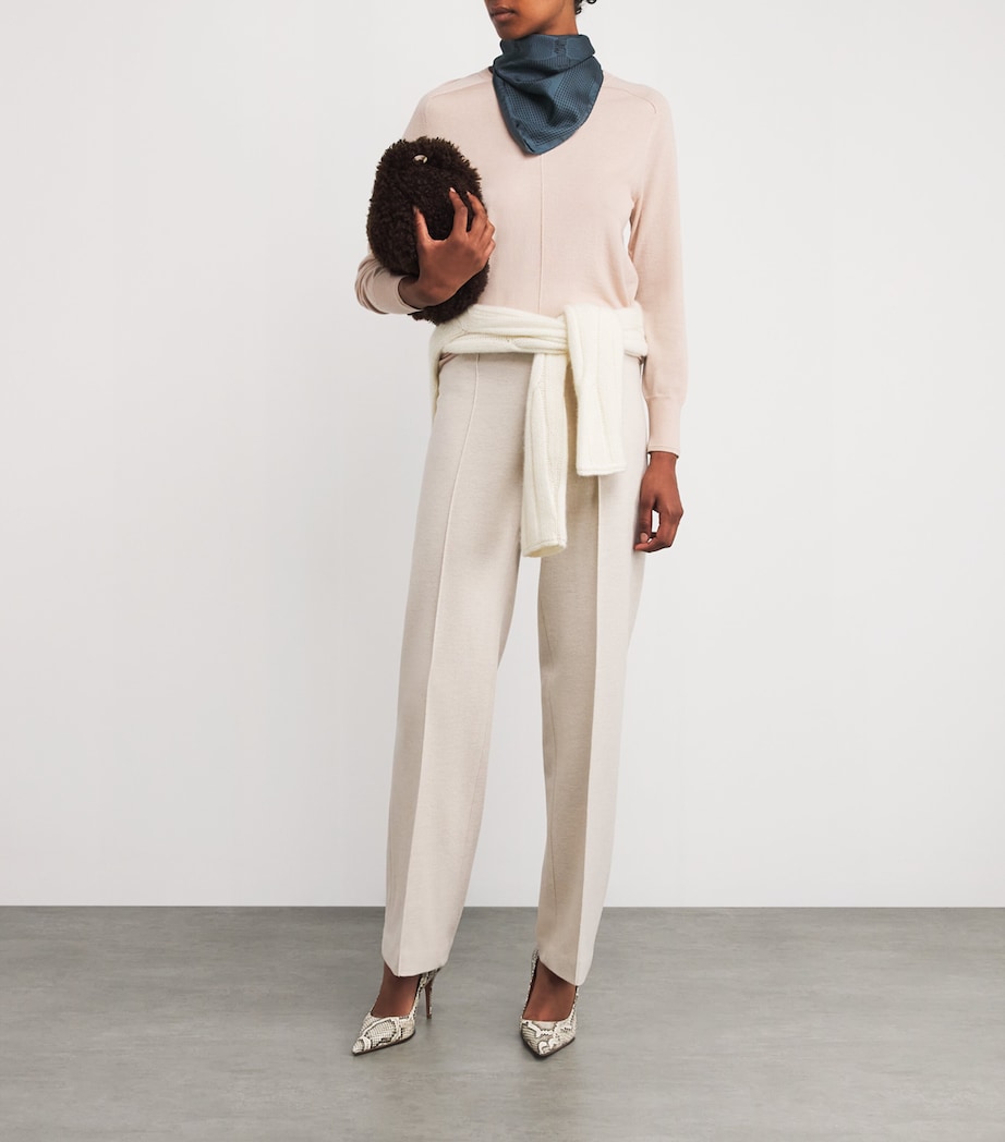 Silk Patterned Scarf 302 BLUE - PETROL Image 3