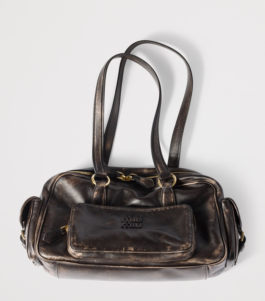 Nappa Leather Pocket Top-Handle Bag F0201 Image 8