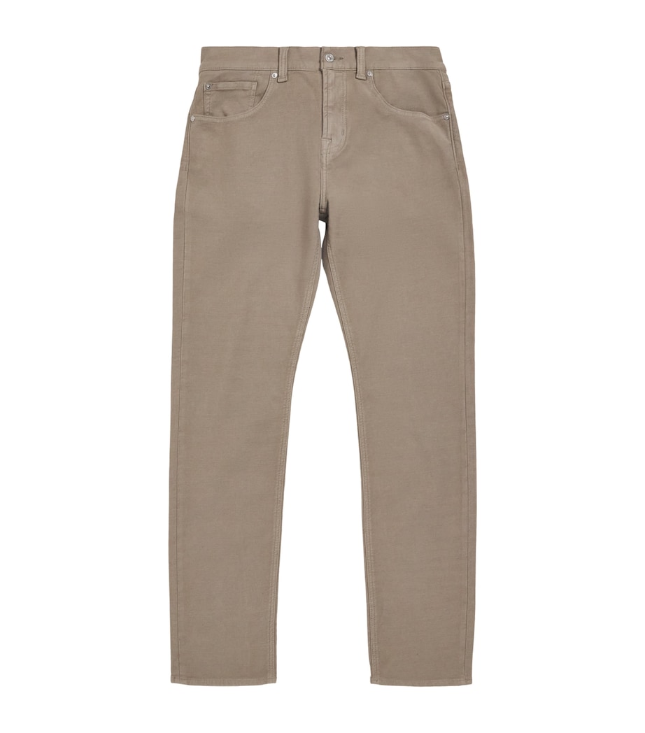 7 For All Mankind Mens Slimmy Luxe Motion Slim Jeans Beige Image 1