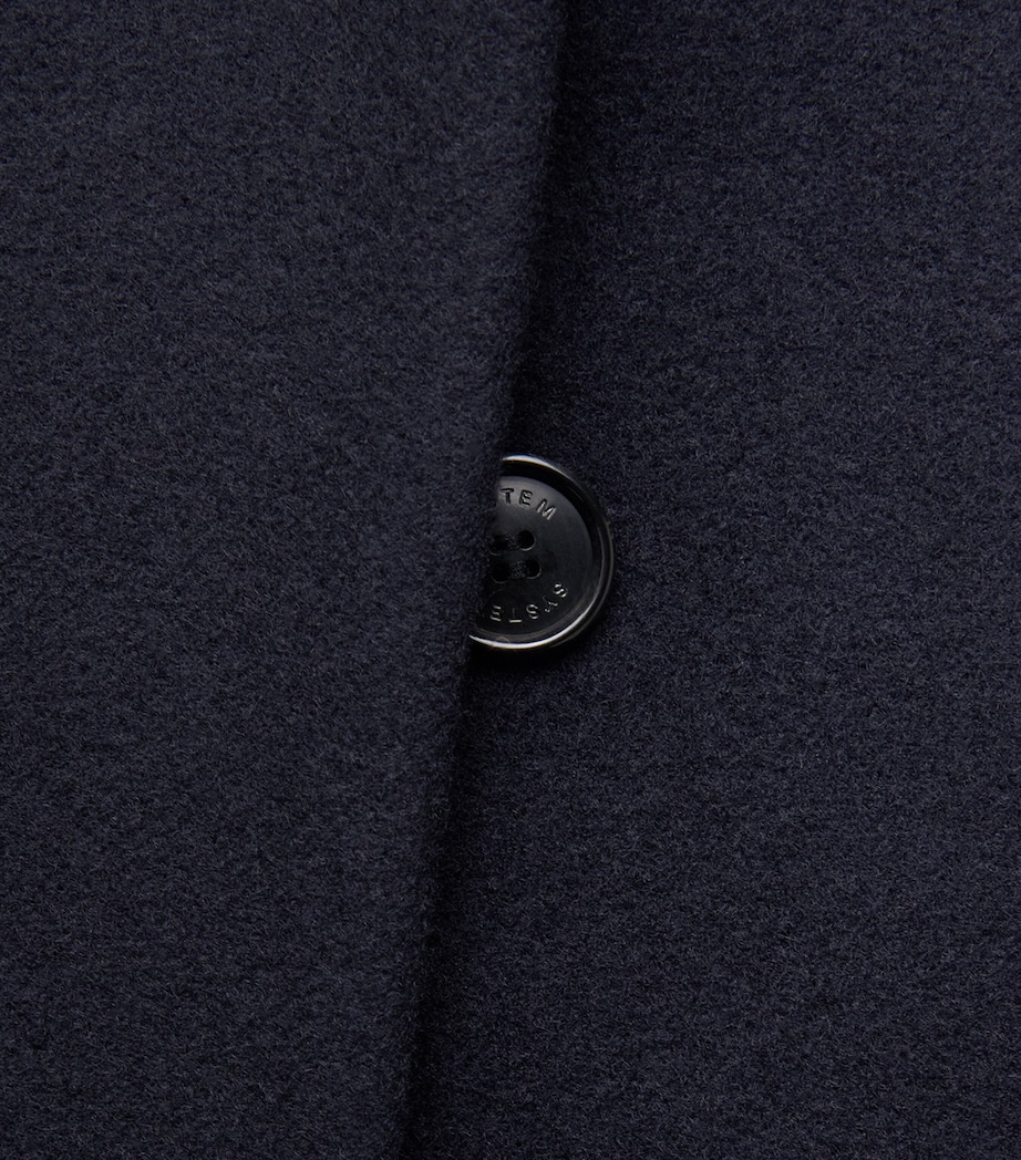 System Mens Wool-Cashmere Double-Breasted Coat Dark Navy Image 6