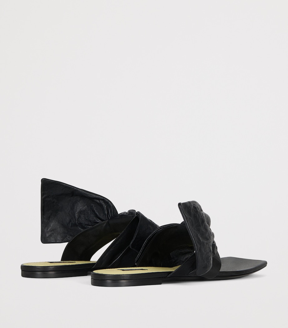 Givenchy Leather Boudoir Bow Sandals Black Image 4