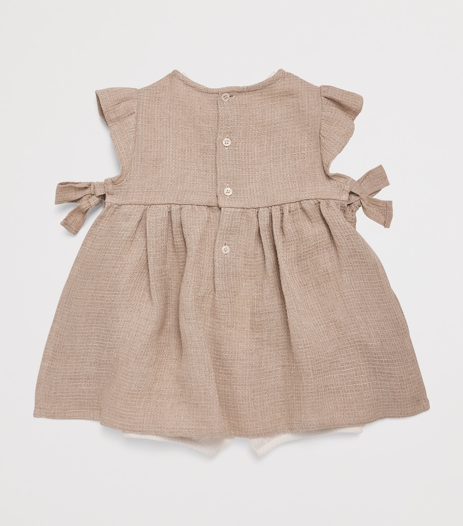 Linen Side-Bow Dress (3-18 Months) 140 LIGHT BEIGE Image 2