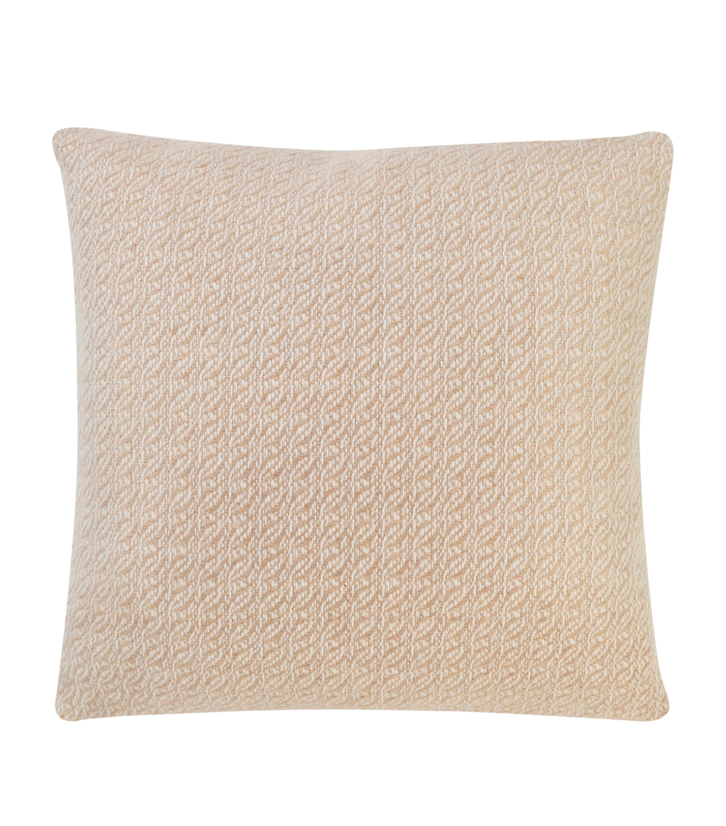 Araminta Campbell Alpaca-Blend Fern Cushion (45cm x 45cm) Caramel Image 1
