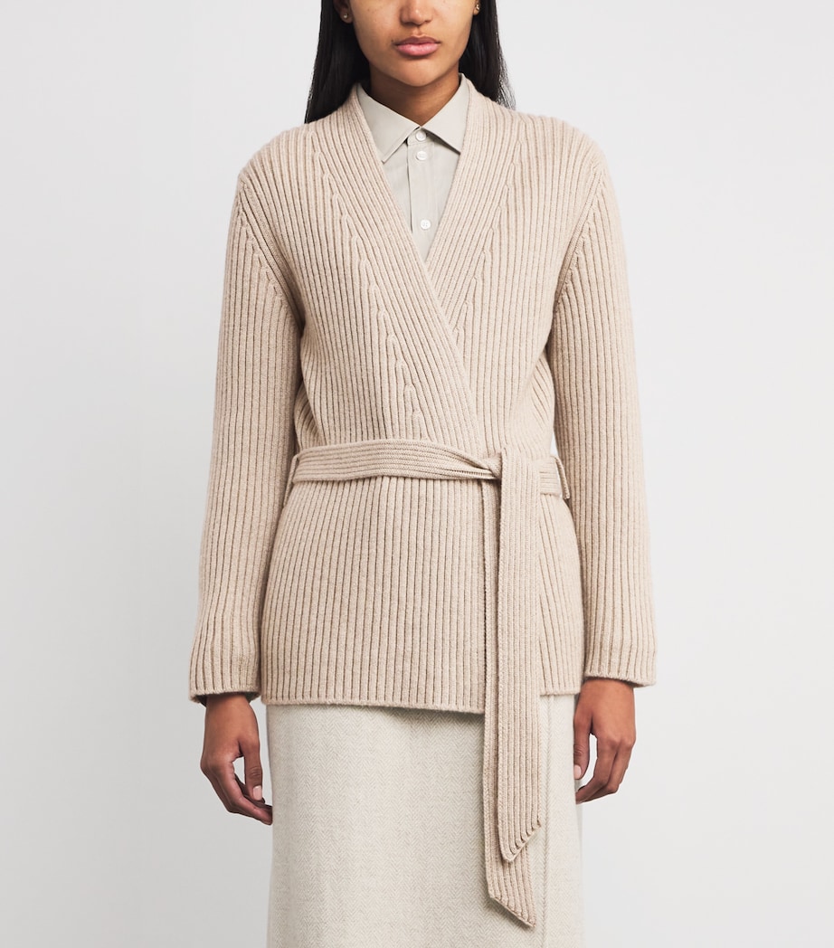 Cashmere Longline Cardigan DARK MEDIUM DYED Image 3