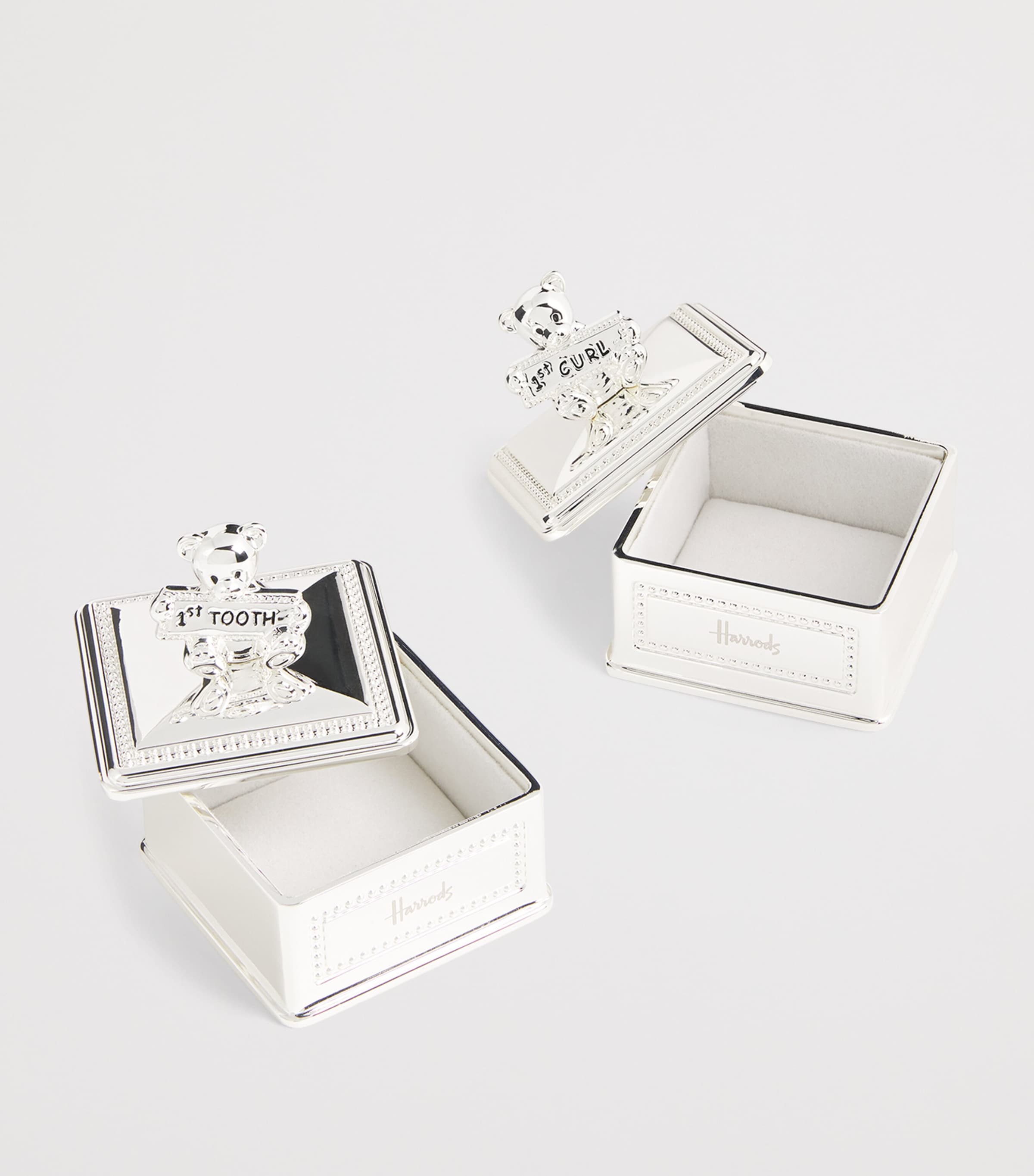 Keepsake Tooth and Curl Boxes Set SILVER Image 3