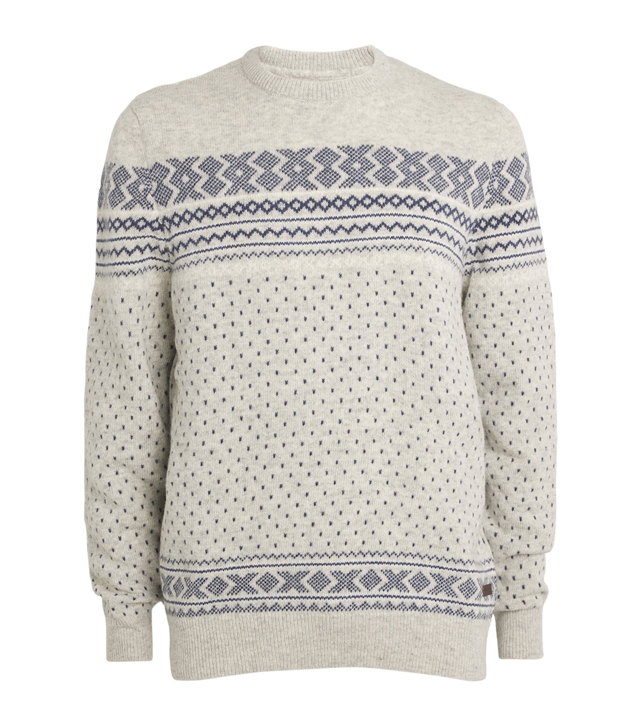 Wool Fair Isle Sweater LIGHT GREY Image 1